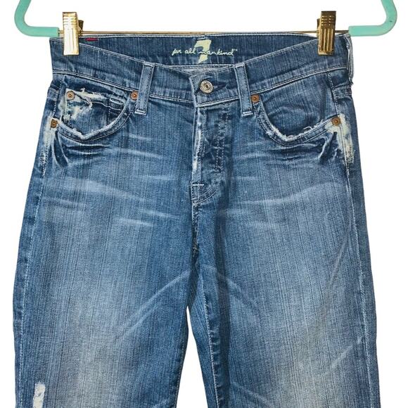 7 For All Mankind “Crop Boy Cut” Jeans sz 24 - Picture 3 of 10